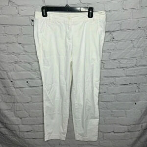 Luisa Cerano Women’s White Straight Leg Pants size 10